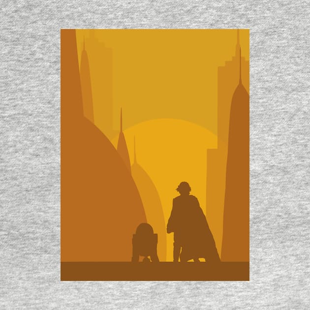 Anakin and r2d2 on Coruscant - Artprint by Archana7